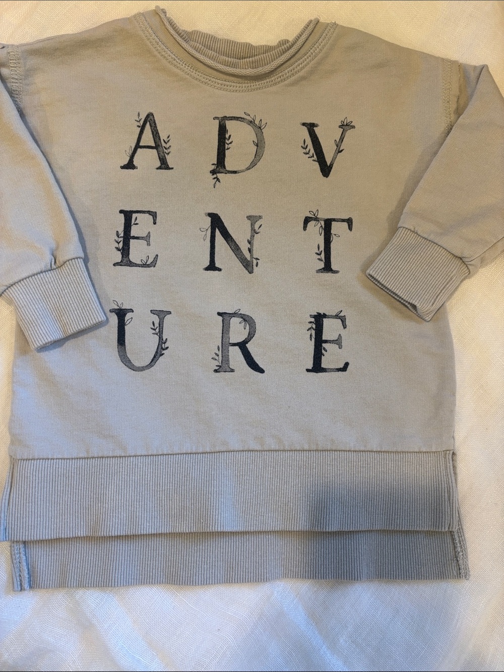 Rylee + Cru Neutral Gray 'ADVENTURE' Sweatshirt